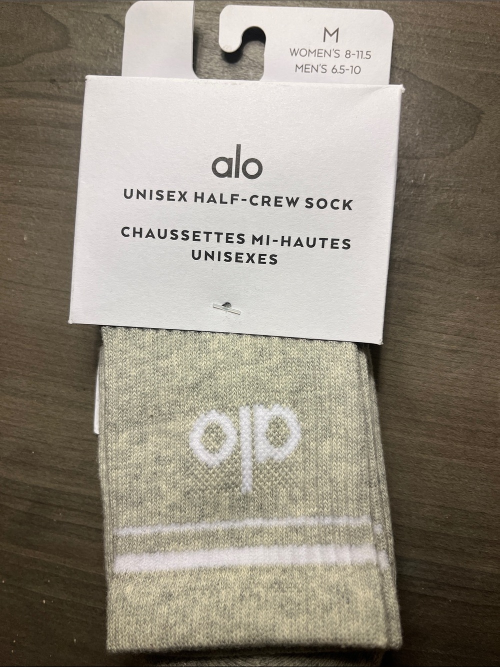 Yoga Unisex Half-Crew Socks - Light gray